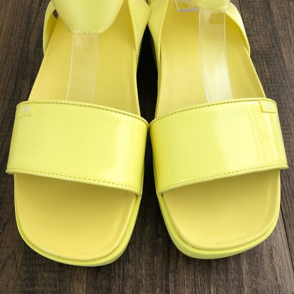 UGG Platform Sandal Ankle Wrap Square Toe Chunky Strappy Lennox Size 11 Yellow - Picture 4 of 15
